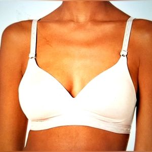 NWT WARNERS CLOUD 9 SUPER SOFT WIRELESS LIGHTLY LINED  BRA SAND SHELL